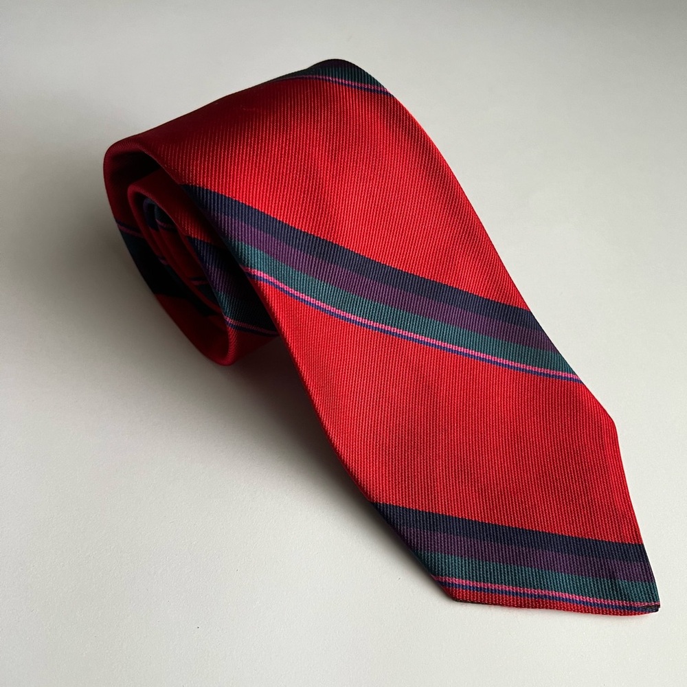 Robert Talbot Silk Red Striped Tie